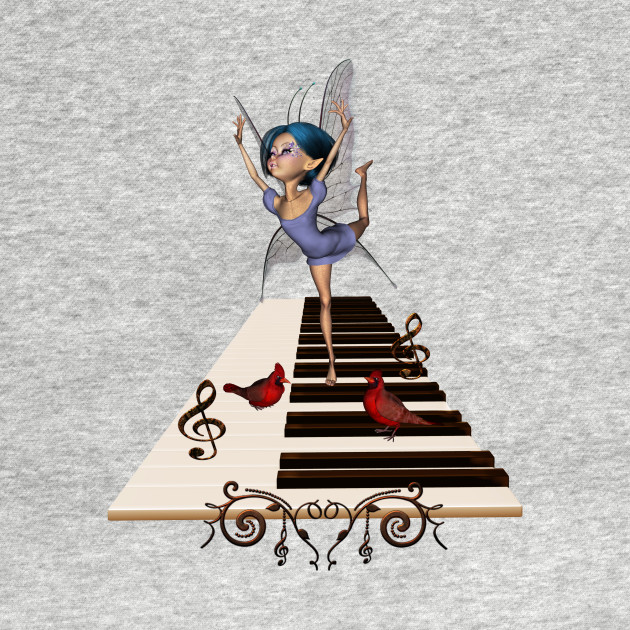 Fairy dancing on a piano by Nicky2342